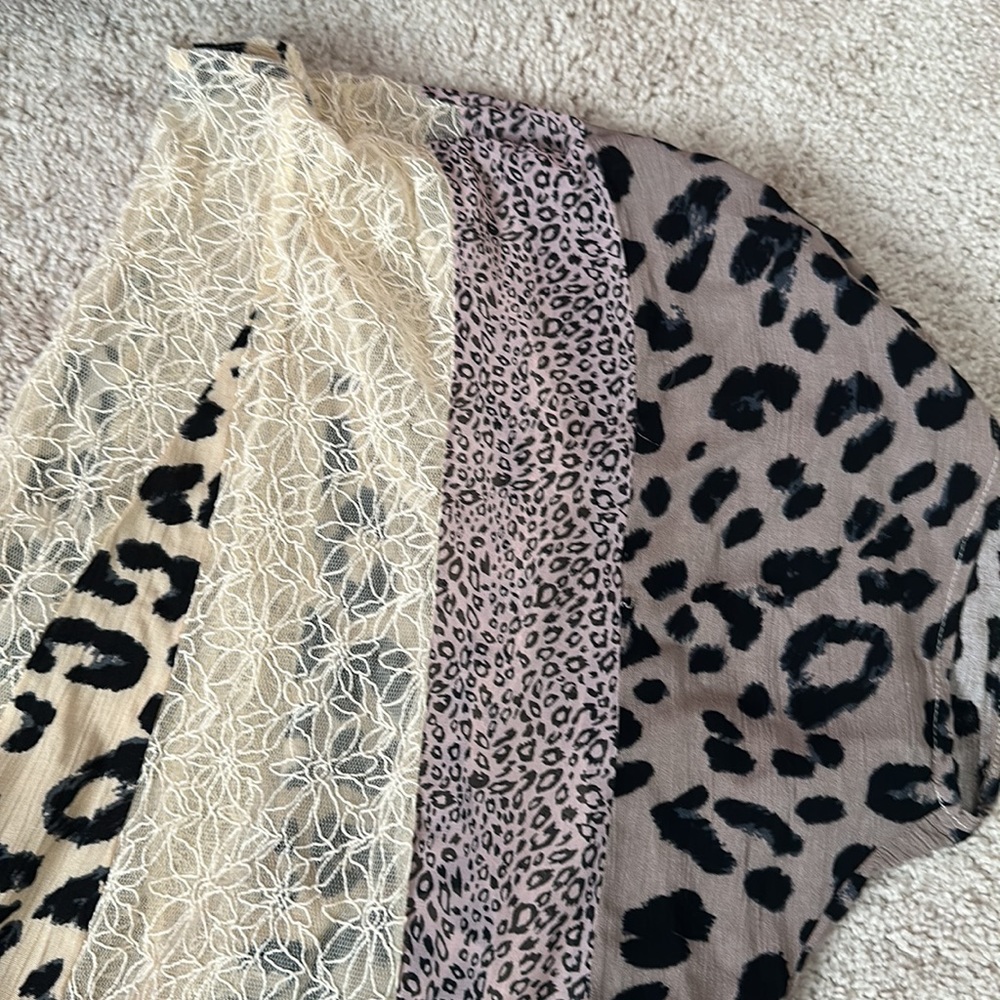 NWOT 3BN Boho leopard kimono - Picture 3 of 3